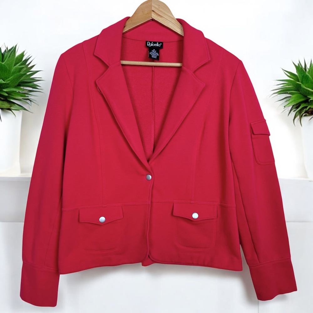 Vintage 90s Utility Cargo Cropped Fitted Long Sleeve Stretchy Blazer Jacket M